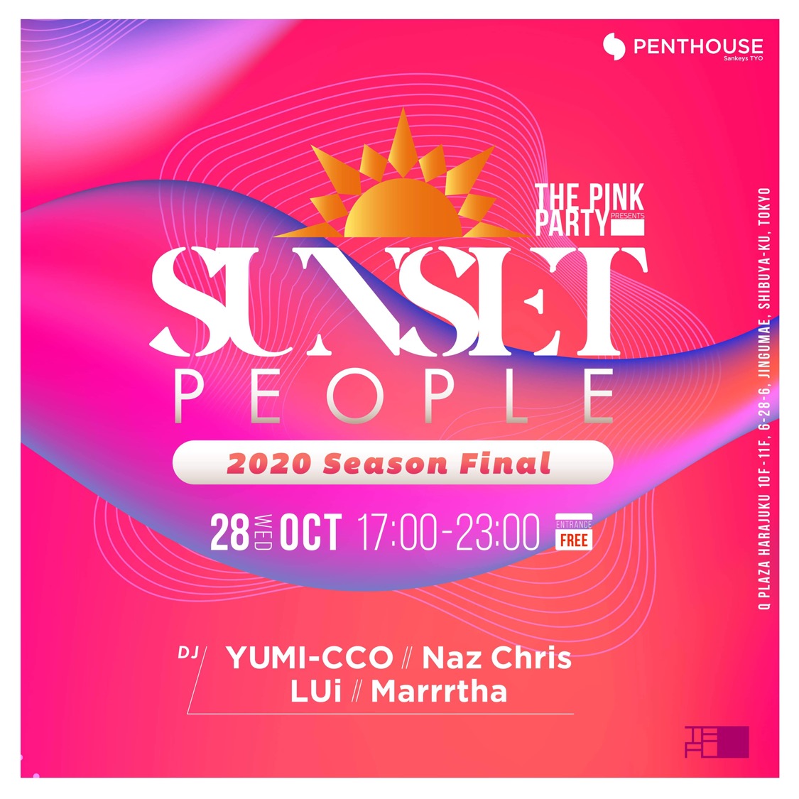 THE PINK PARTY PRESENTS SUNSET PEOPLE